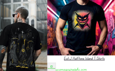 Evil-J Halftone Island T-Shirts