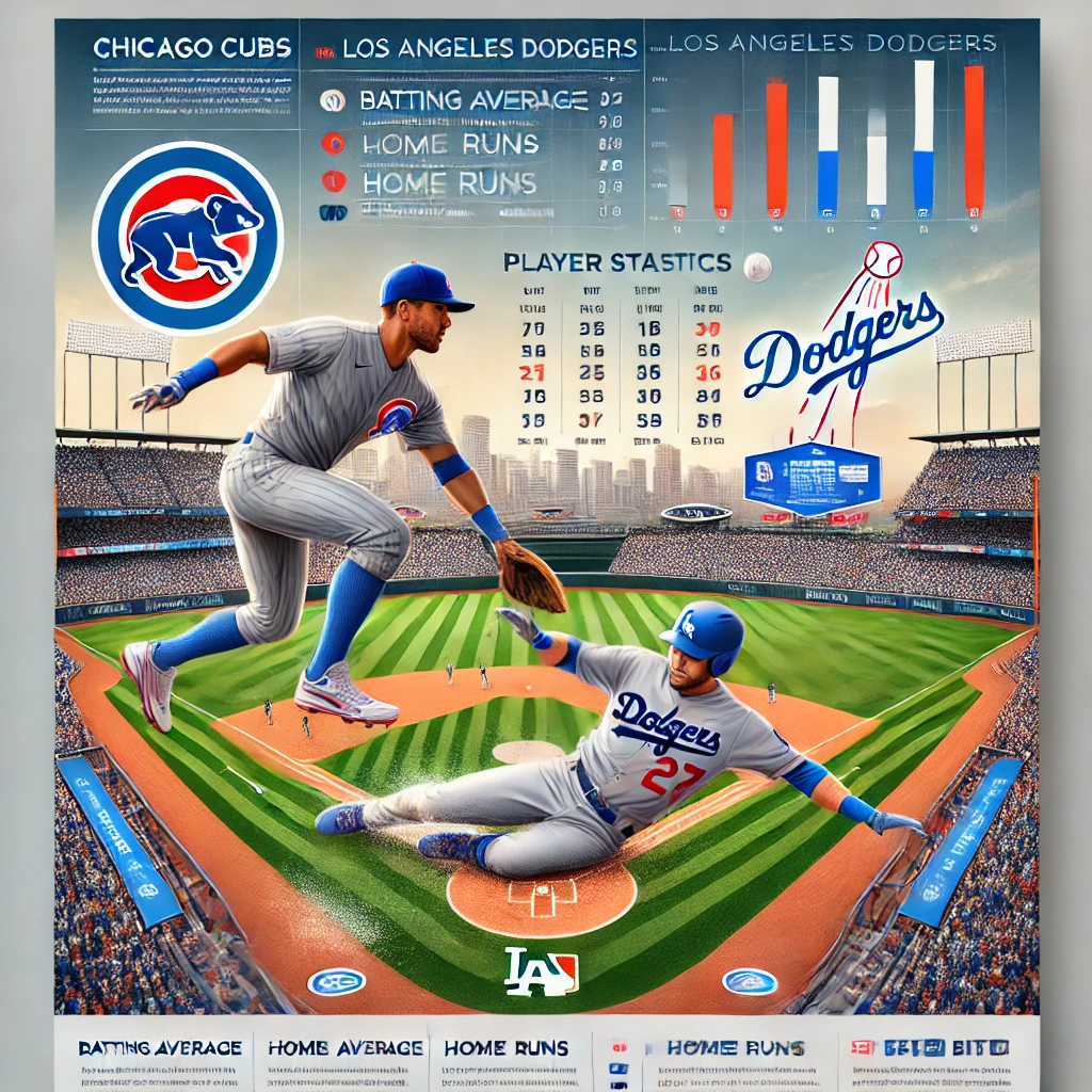 Chicago Cubs vs Dodgers Match Player Stats